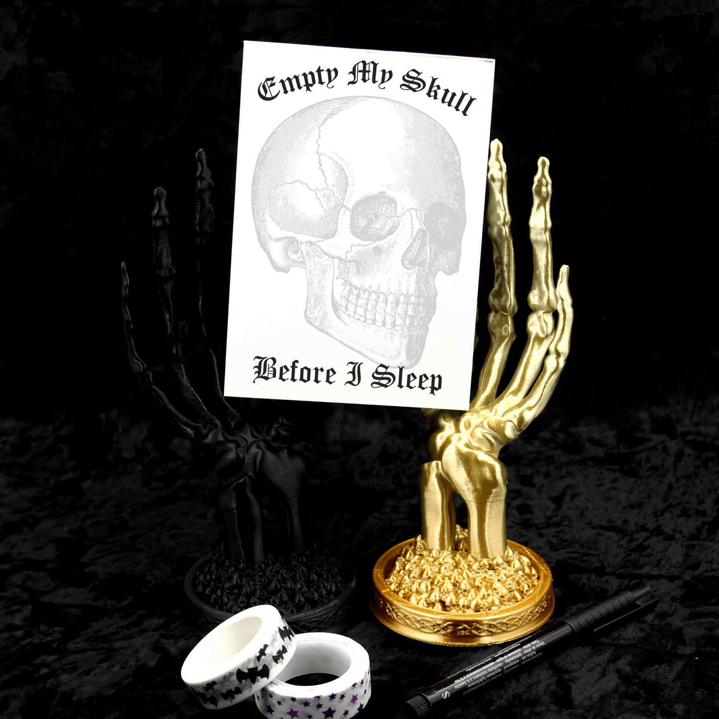 Bloc de notas con calavera vintage