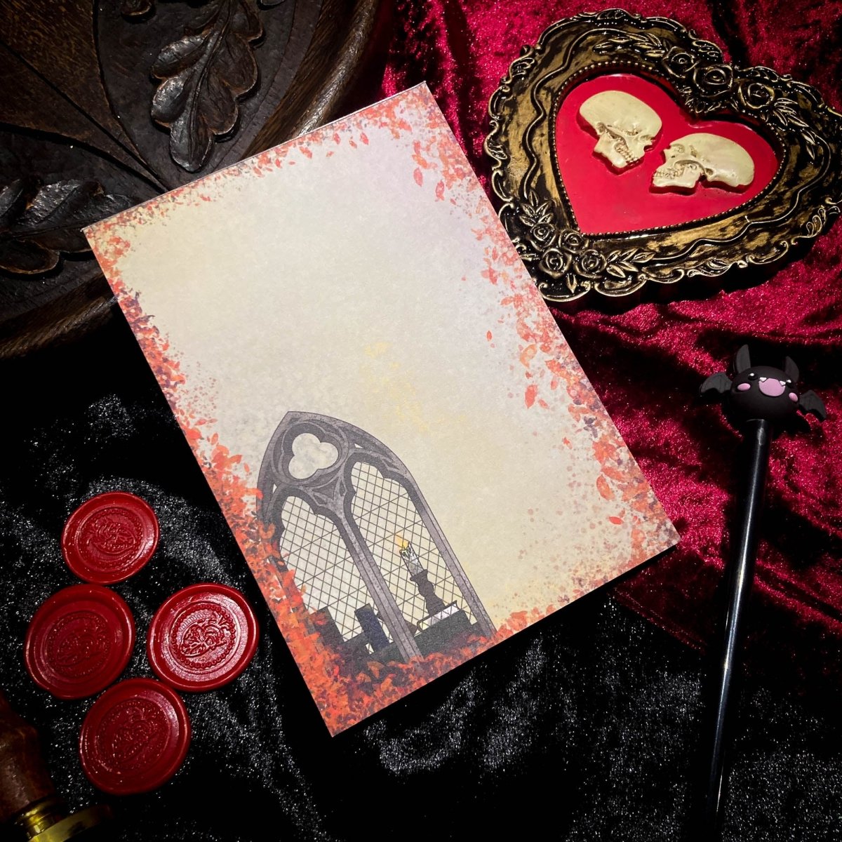 Autumn Gothic Window Notepad - The Gothic Stationery Company - Notepad