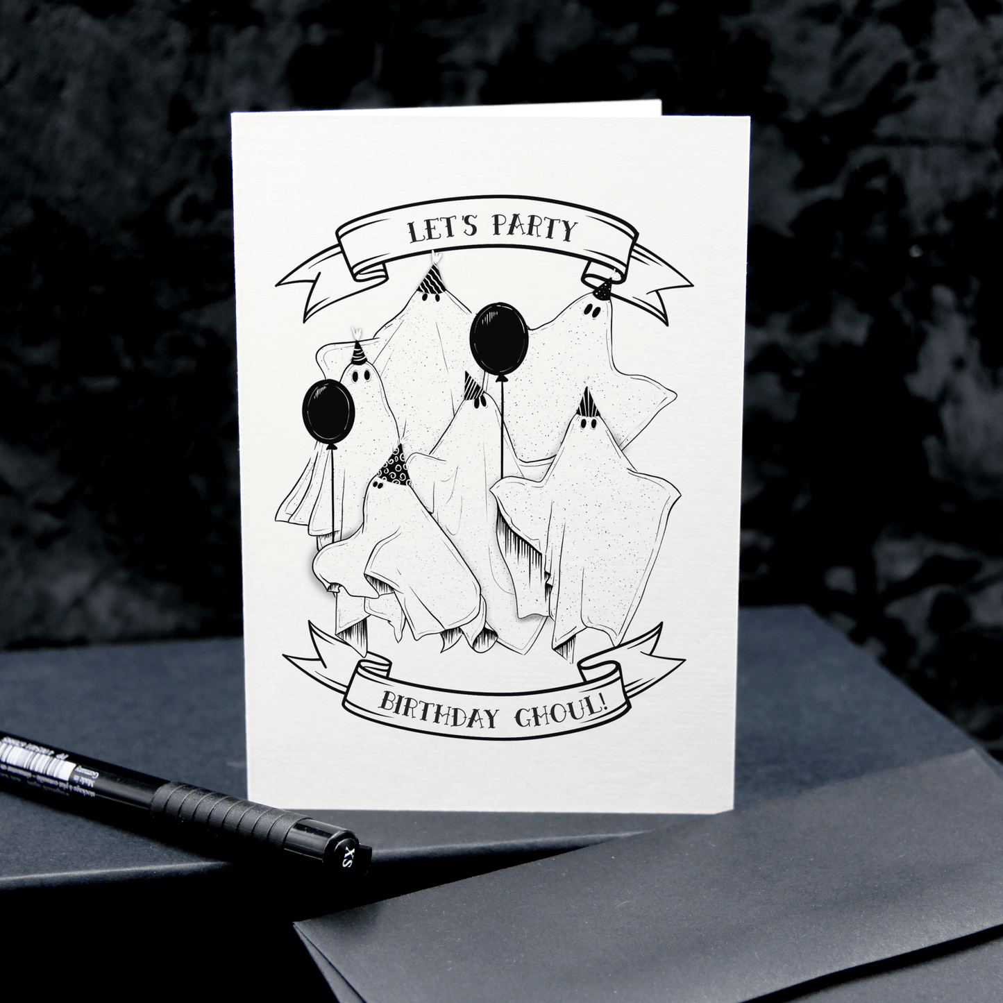 Ghost Birthday Card Portrait