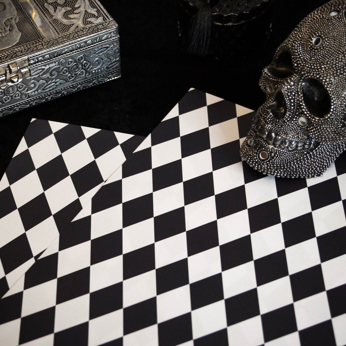 Black And White Diamond Wrapping Paper - Gift Wrap