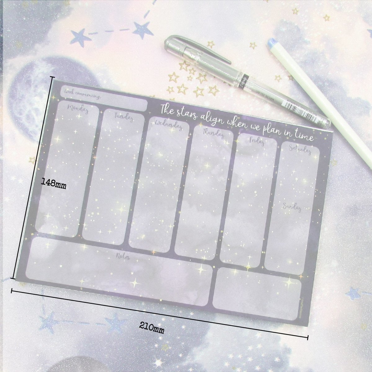 Galaxy Weekly Planner Pad