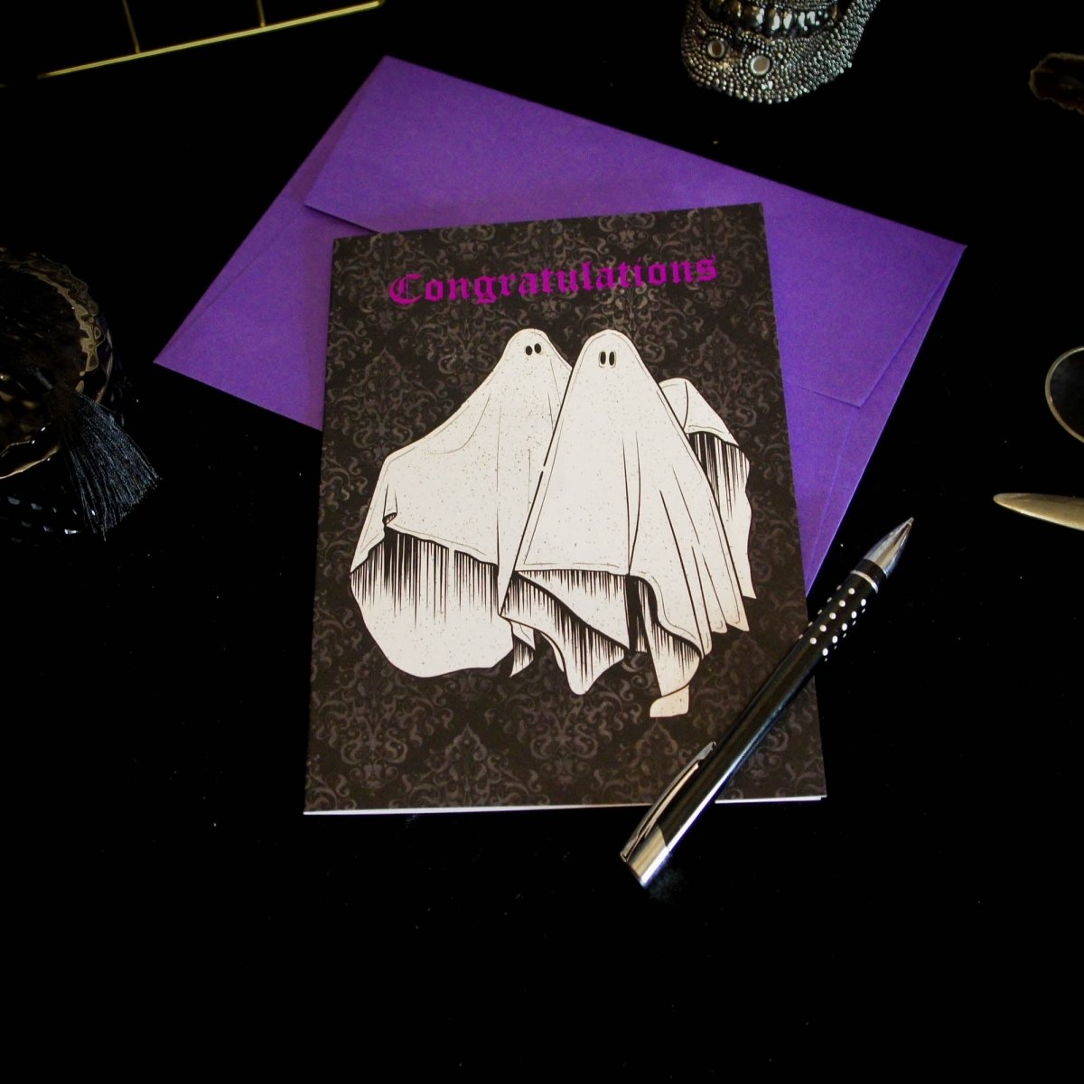 Ghost Couple Congratulations Card