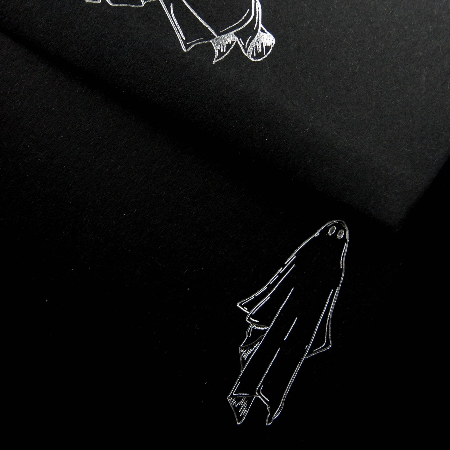 Ghosts Black Notecard Set | Elegantly Gothic | Black Gothic Stationery Set