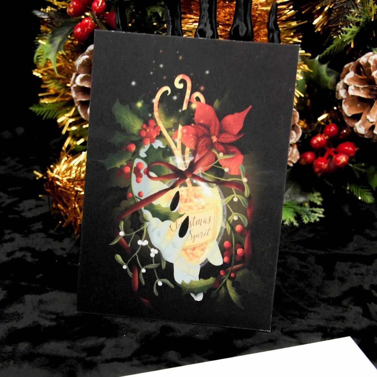 Conjunto de postales navideñas góticas | Navidad gótica
