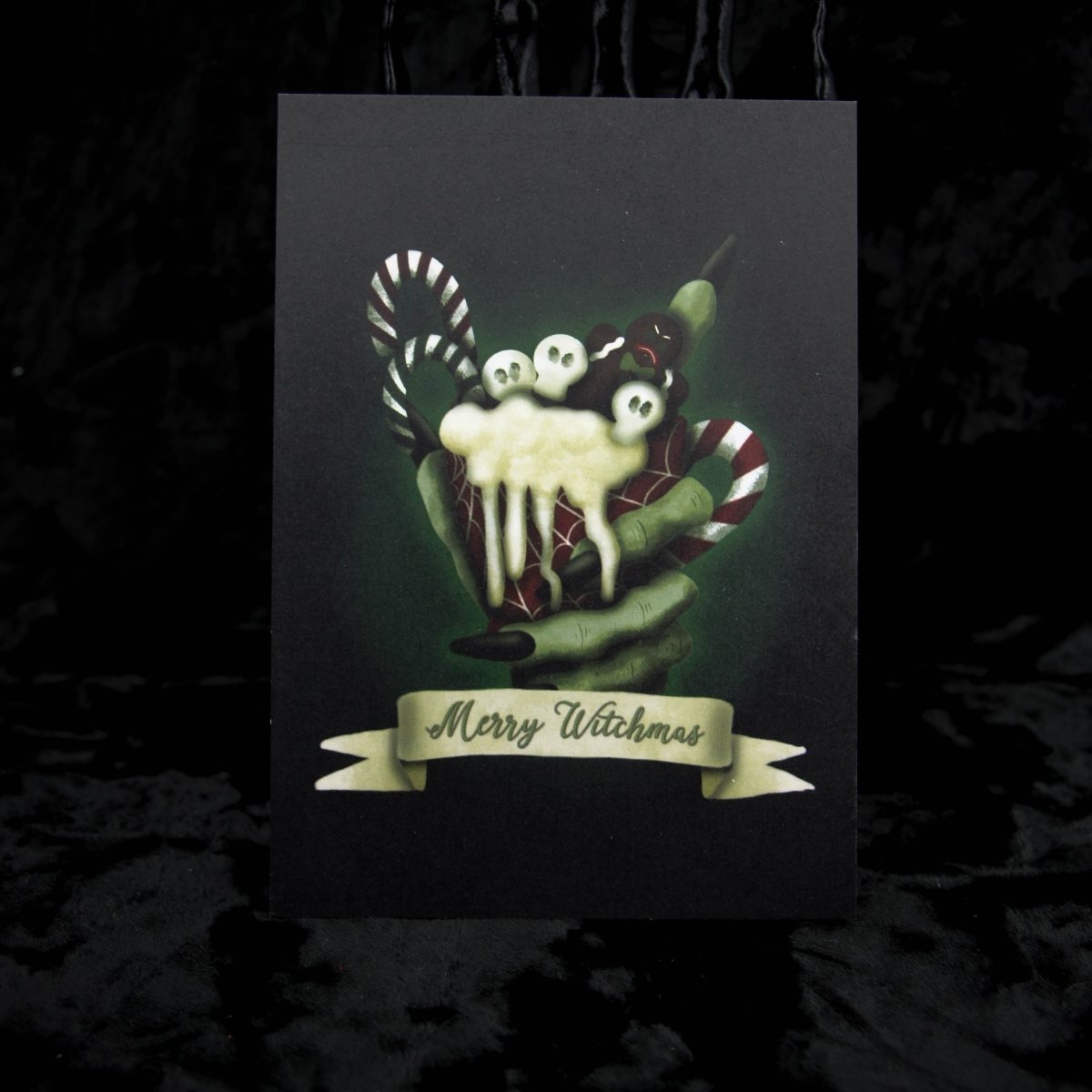 Conjunto de postales navideñas góticas | Navidad gótica