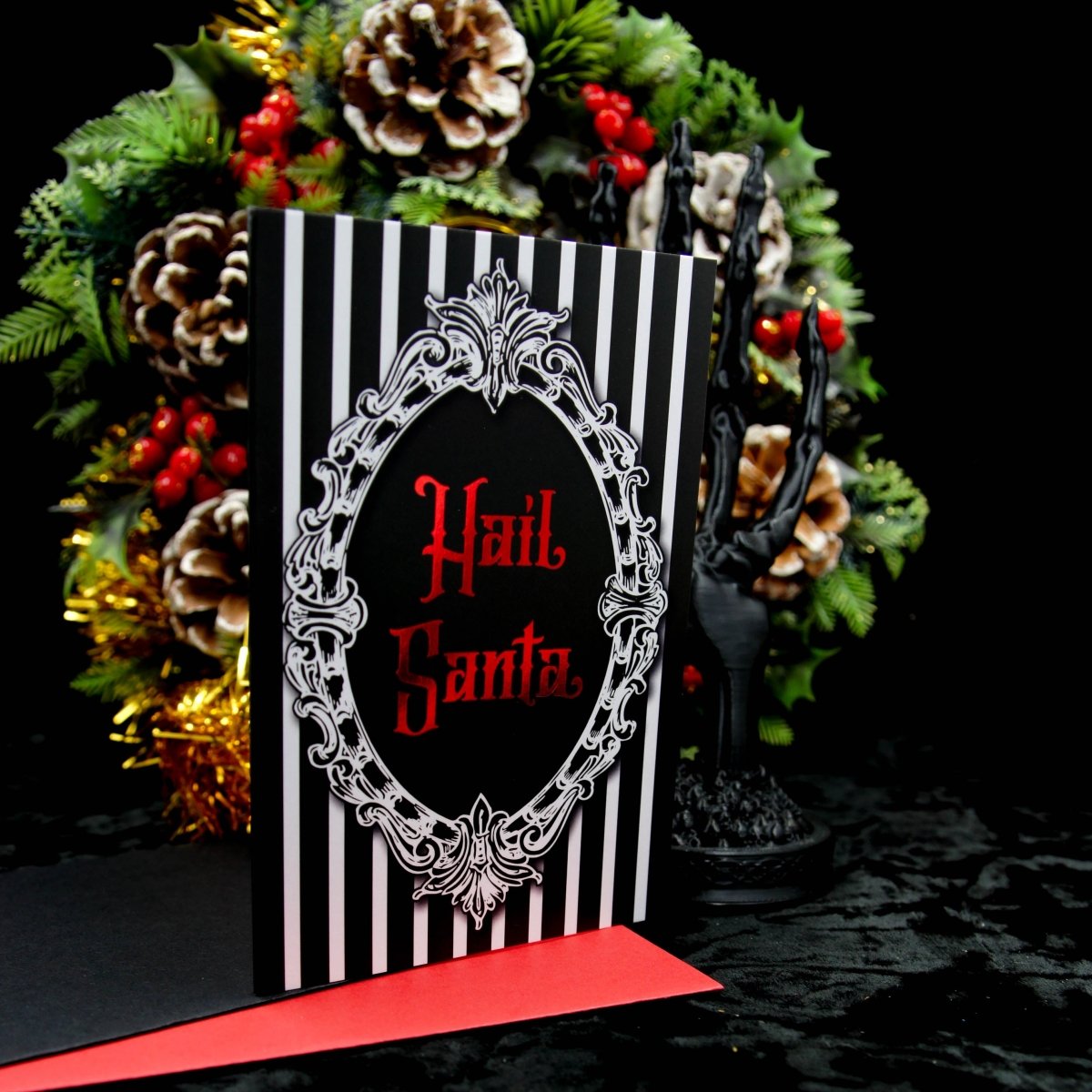 Carte de vœux du Père Noël | Noël gothique