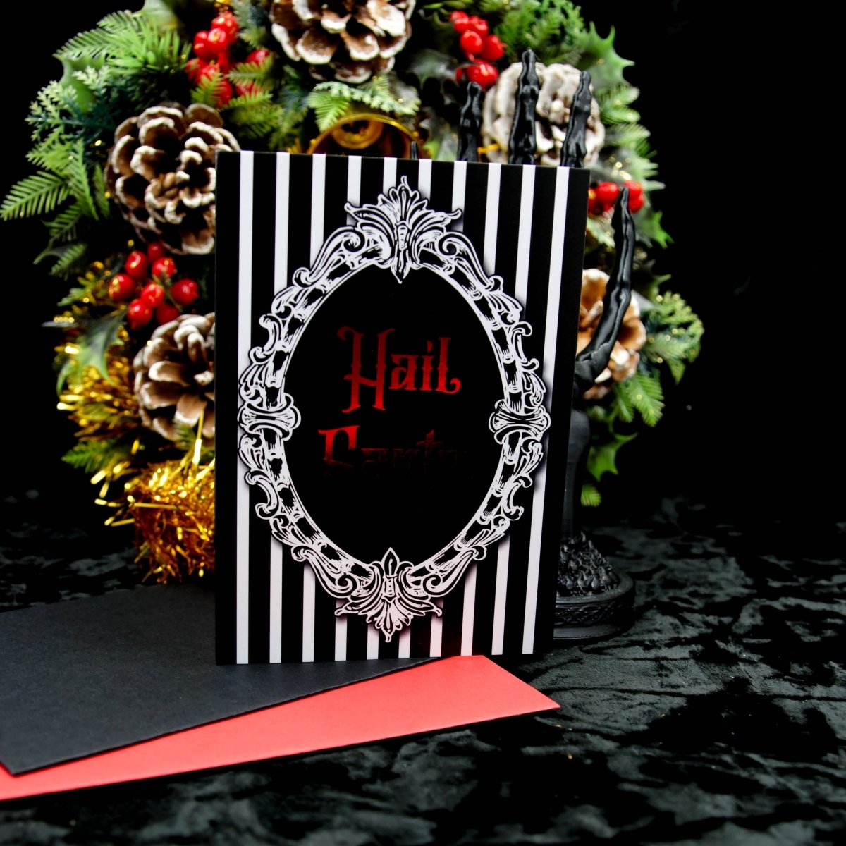 Carte de vœux du Père Noël | Noël gothique