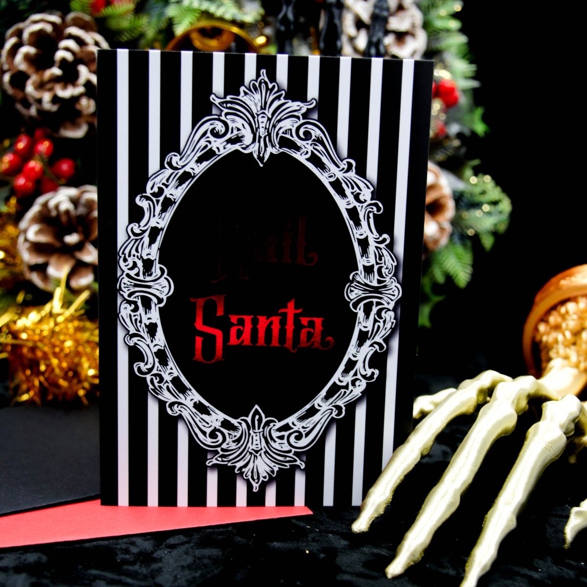Carte de vœux du Père Noël | Noël gothique