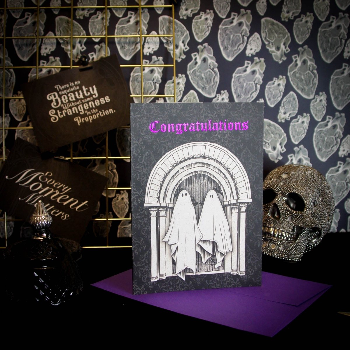 Halloween Wedding Congratulations Greetings Card