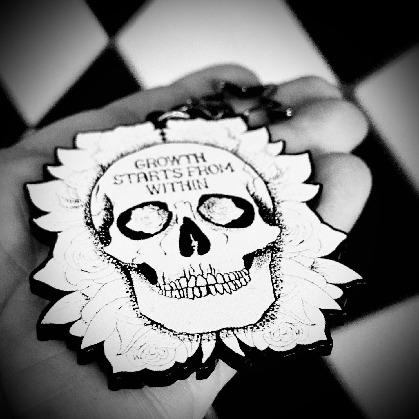 Skull Self Care Keyring