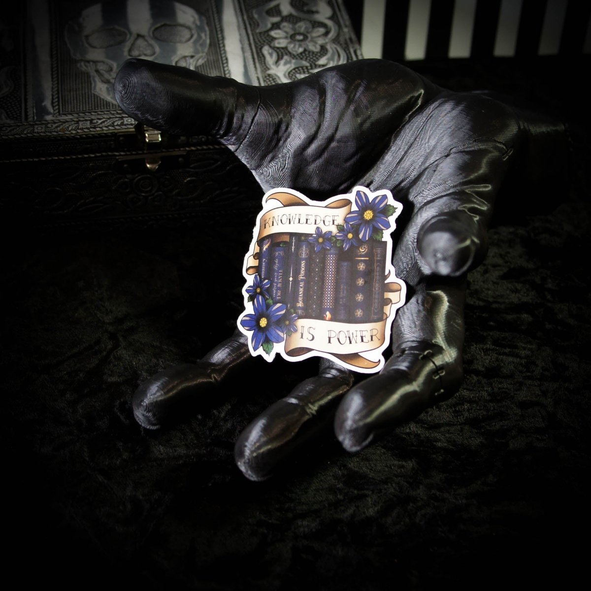 Knowledge Is Power Dark Academia Vinyl Sticker