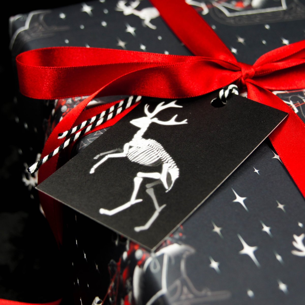 Krampus Sleigh Wrapping Paper| Gothic Christmas Gift Wrap - The Gothic Stationery Company - Gift Wrap