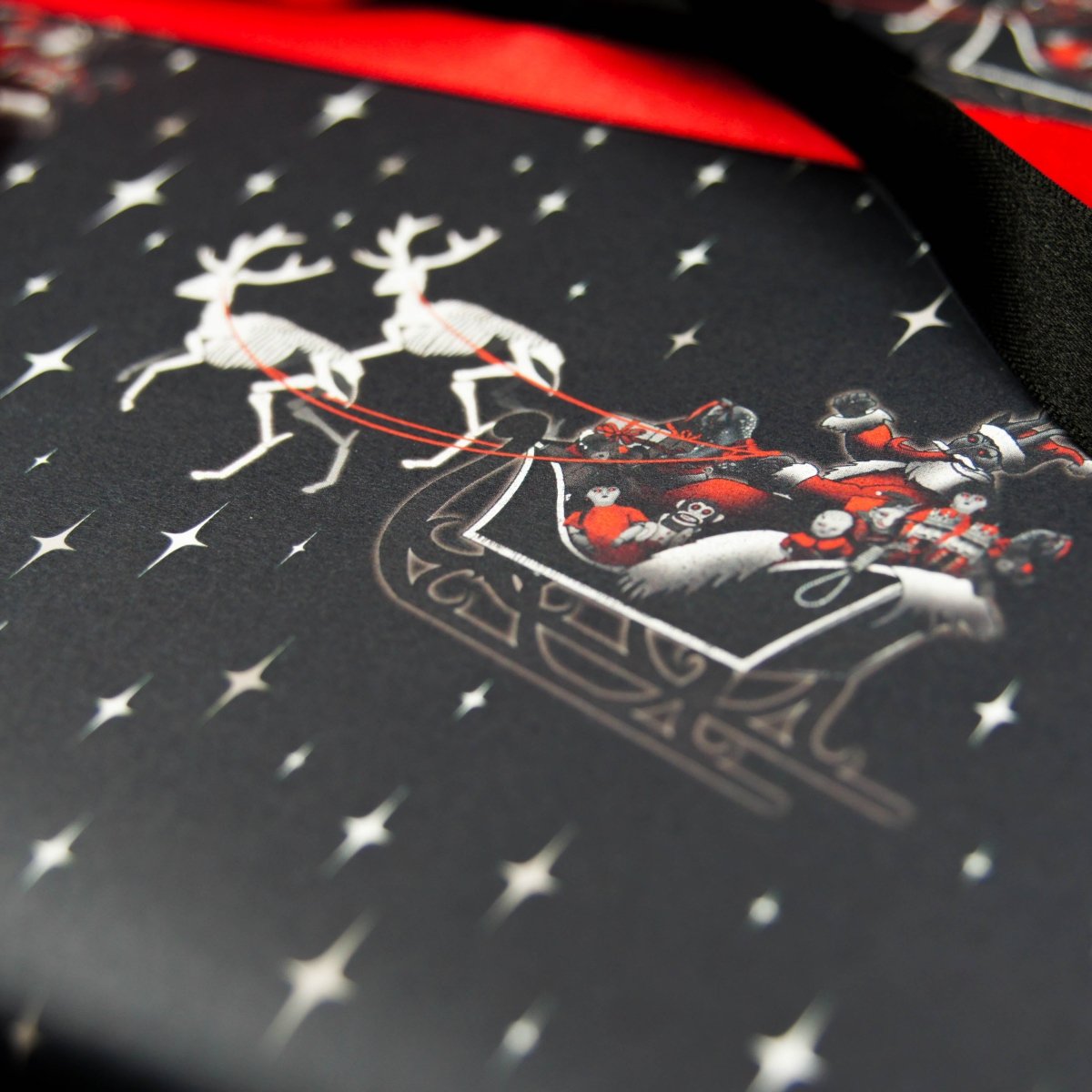 Krampus Sleigh Wrapping Paper| Gothic Christmas Gift Wrap - The Gothic Stationery Company - Gift Wrap