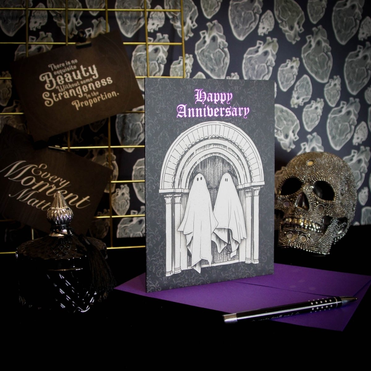 Luxury Ghost Gothic Wedding Anniversary Card