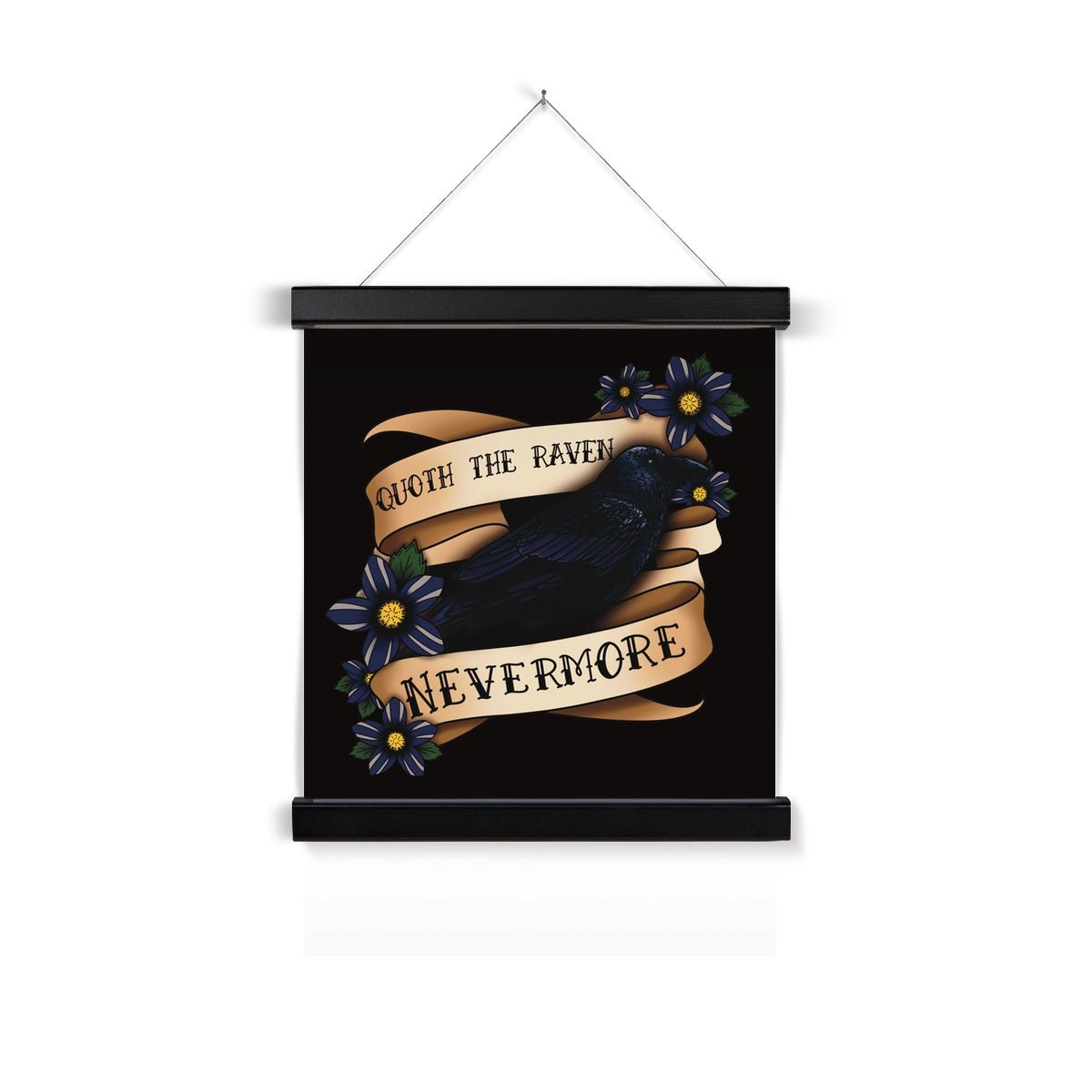 Quoth The Raven Fine Art Print with Hanger - The Gothic Stationery Company - Fine art