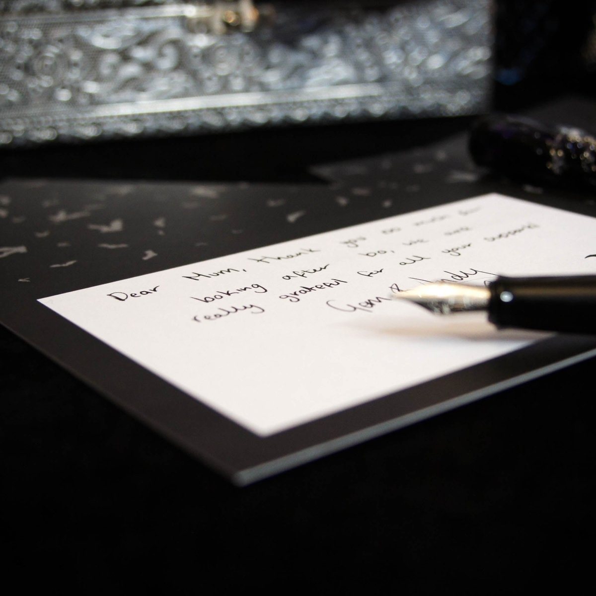 Simple Bat Notecard Writing Set | Grim & Proper - The Gothic Stationery Company - Writing Set