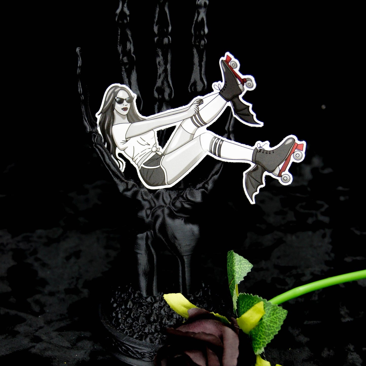 Vampire Skater Girl Vinyl Sticker