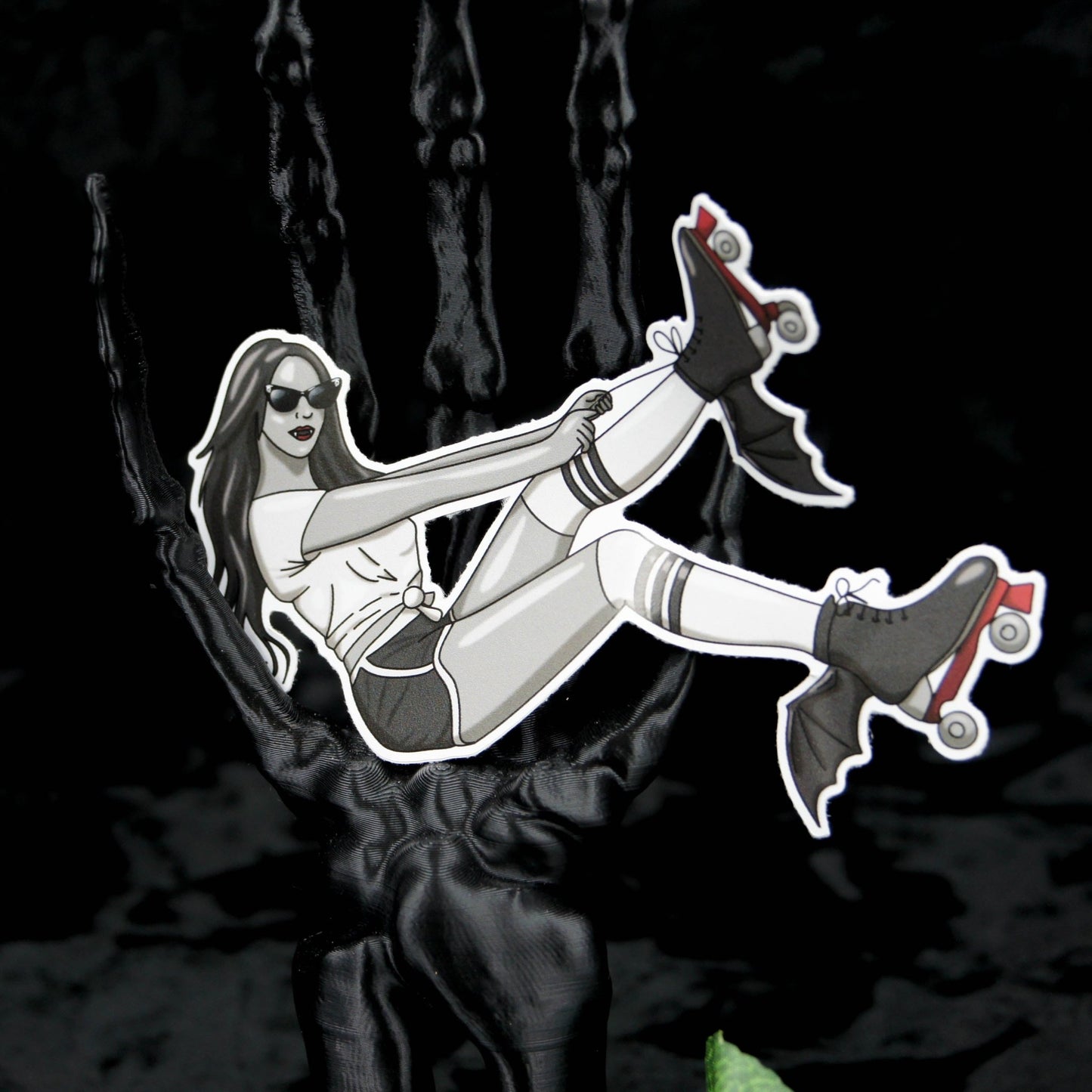 Vampire Skater Girl Vinyl Sticker