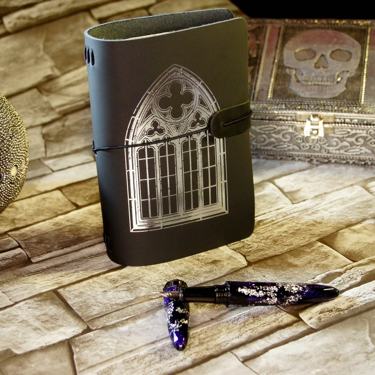 Gothic Arch Window Leather Travellers Notebook - The Gothic Stationery Company - Notebooks