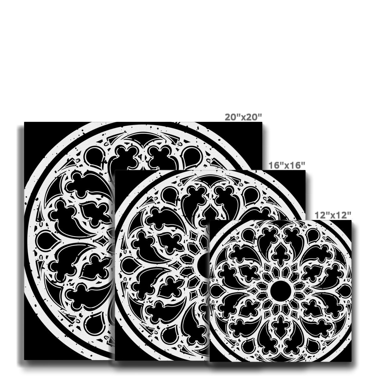 Gothic Rose Window - Priory Canvas - The Gothic Stationery Company - Fine art