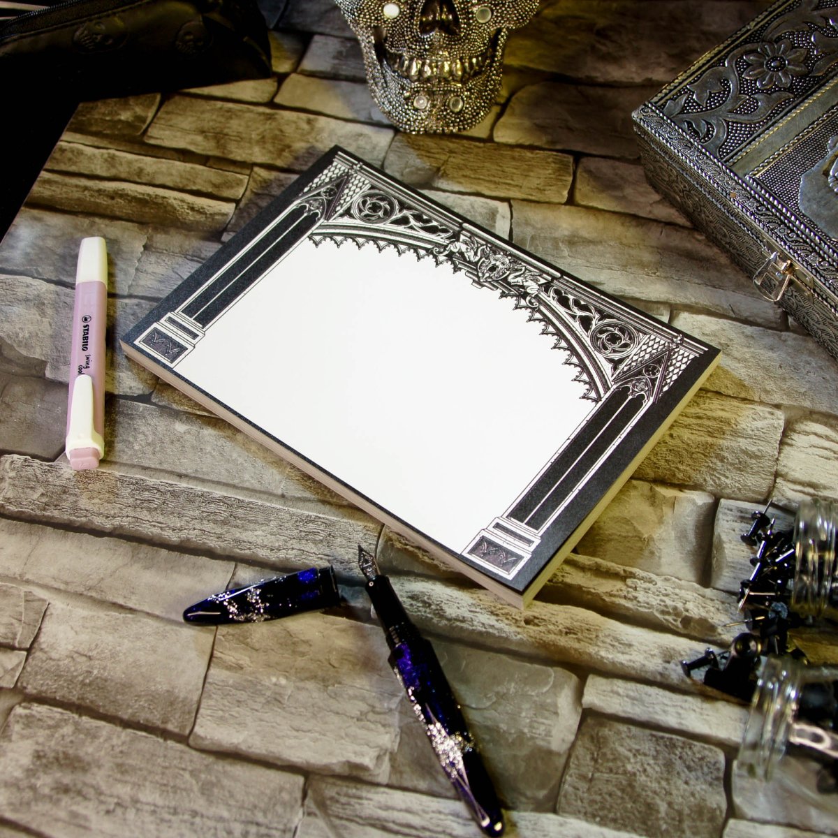 Goth Notepad The Gothic Stationery Company - Perfect For The Goth Aesthetic