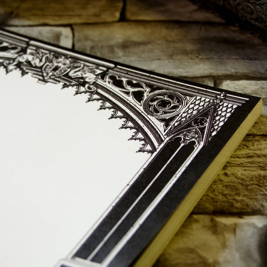 Priory A5 Notepad - Gothic Architecture - The Gothic Stationery Company - Notepads