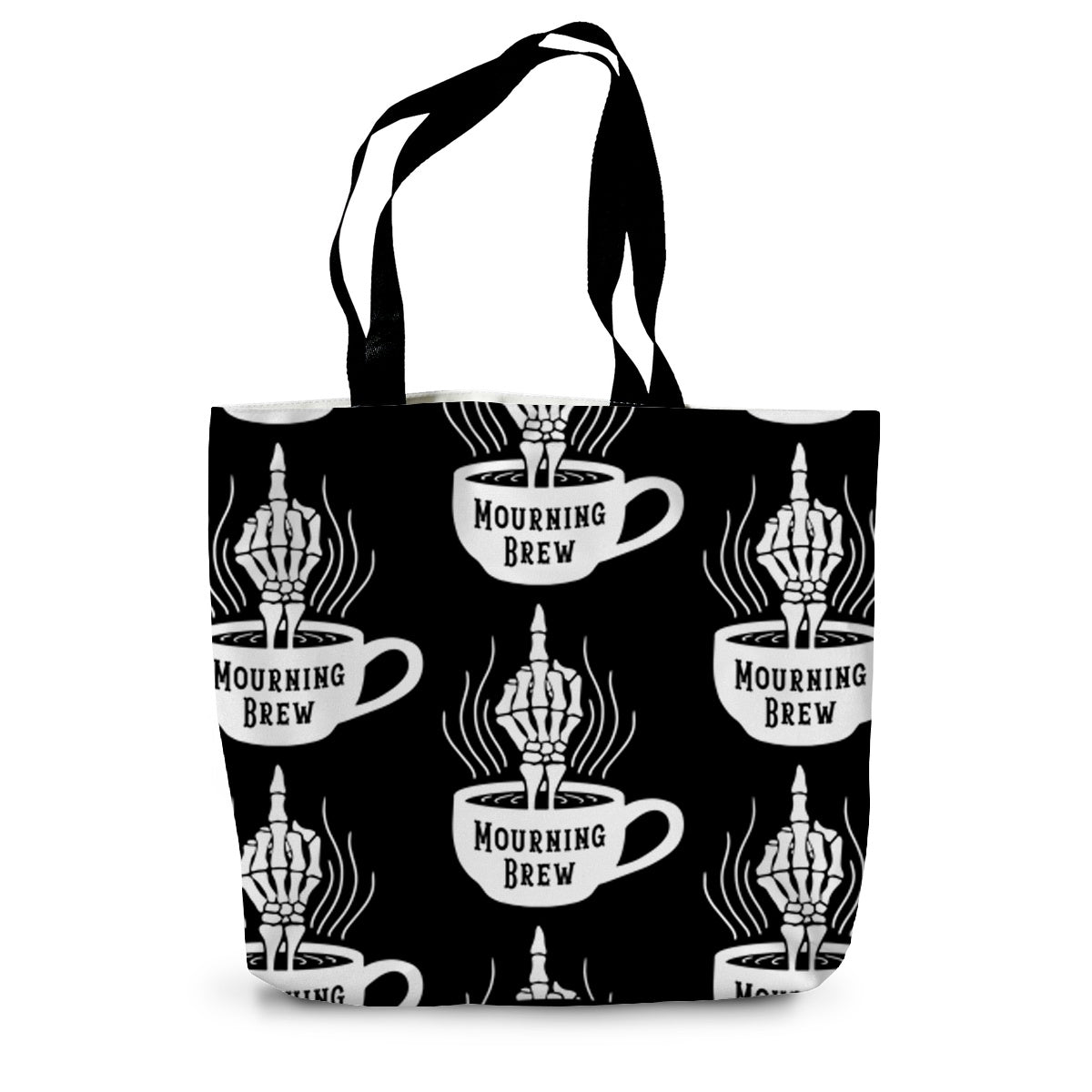 Mourning brew canvas tote bag