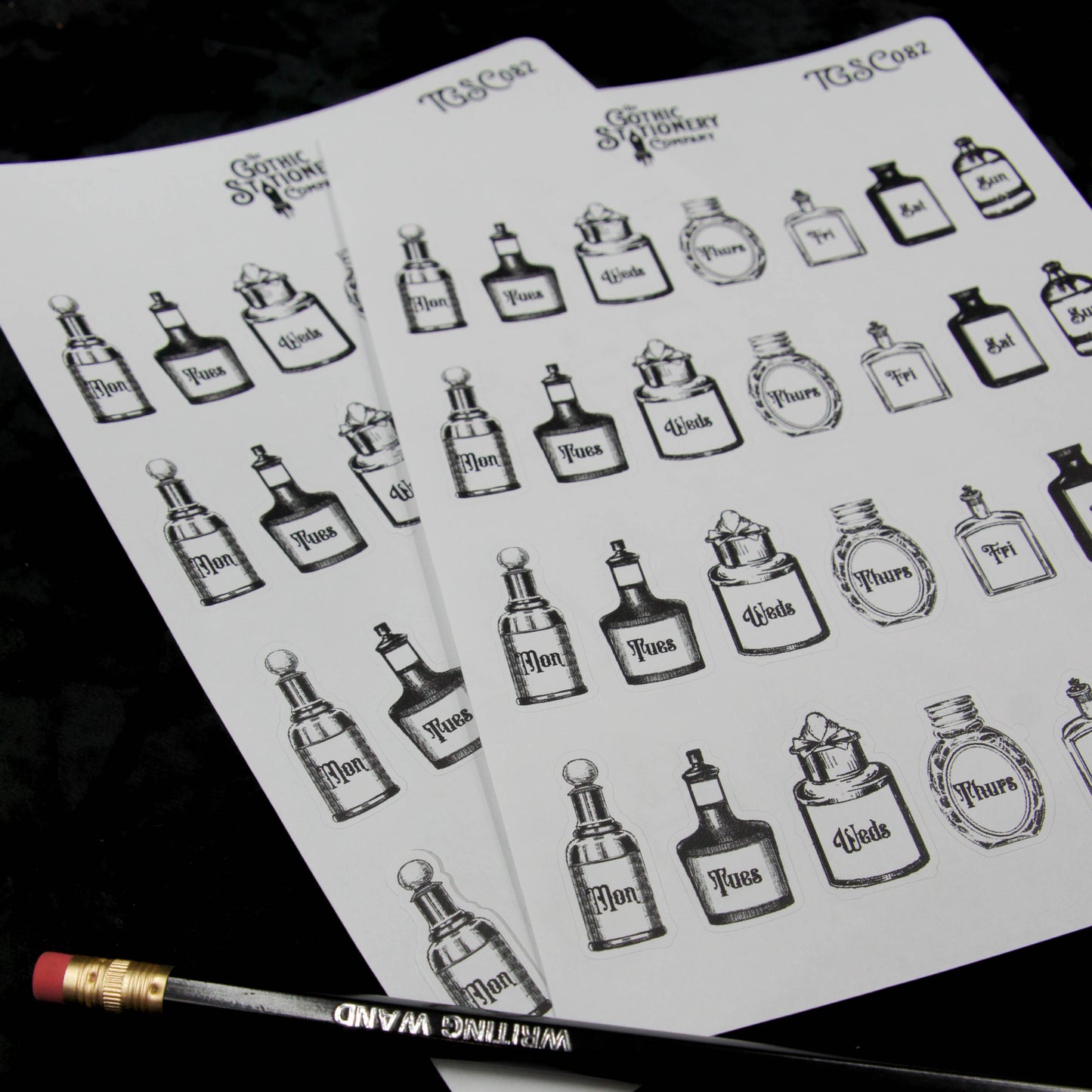 Apothecary Potion Bottle Planner Sticker full sheet