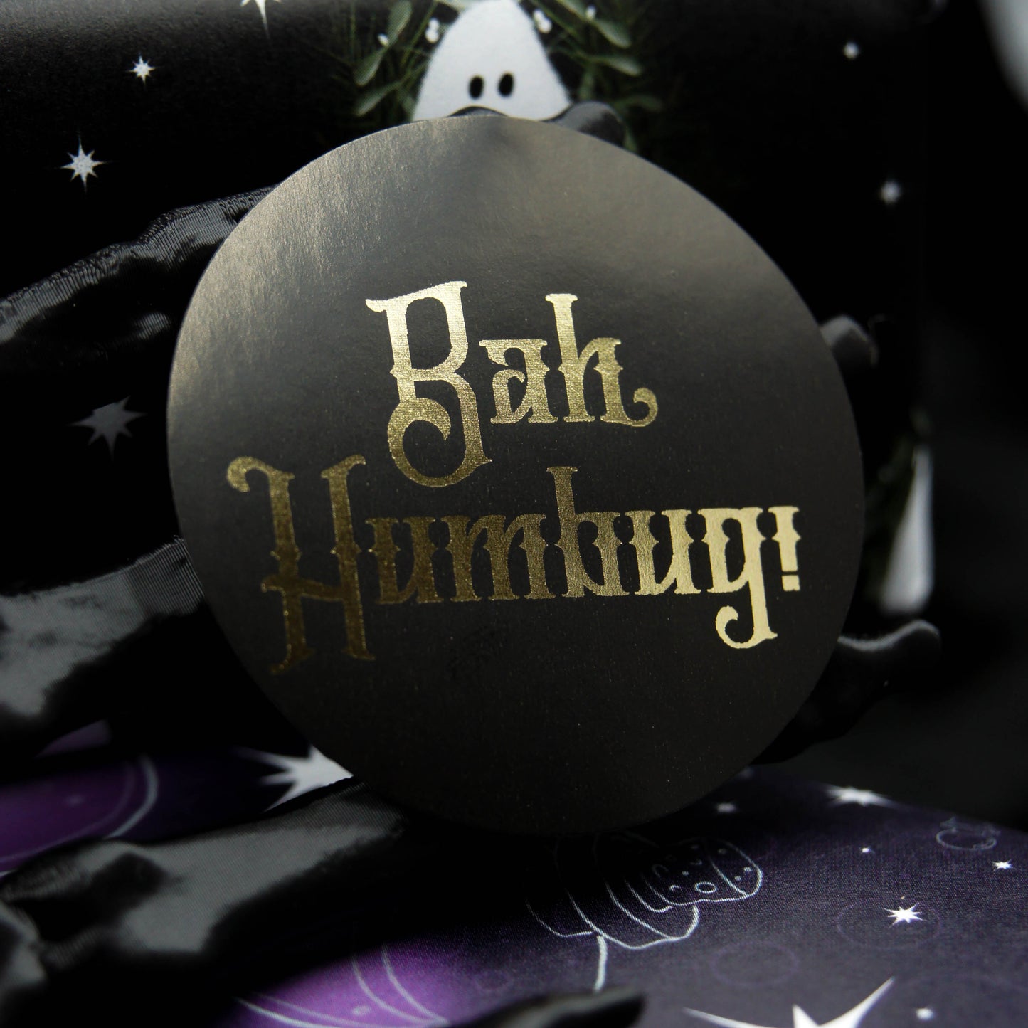 Bah Humbug Gothic Christmas Stickers 