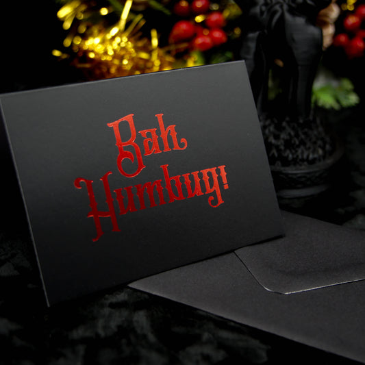 Bah Humbug Mini Gothic Greetings Card