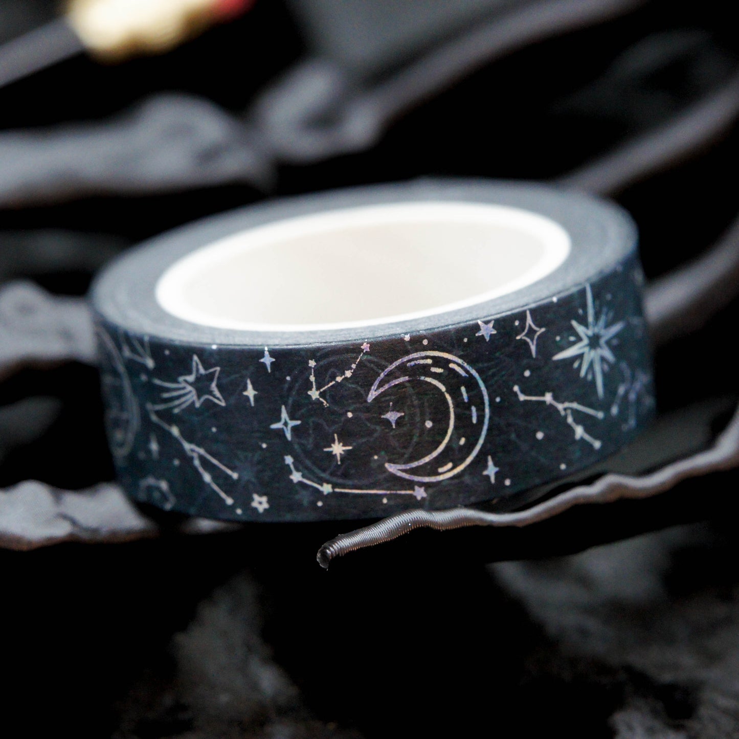 Foiled Celestial Moon & Stars Holographic Washi Tape