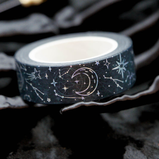 Celestial Moon & Stars Holographic Washi Tape