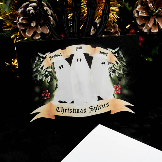 Gothic Christmas Spirits Postcard