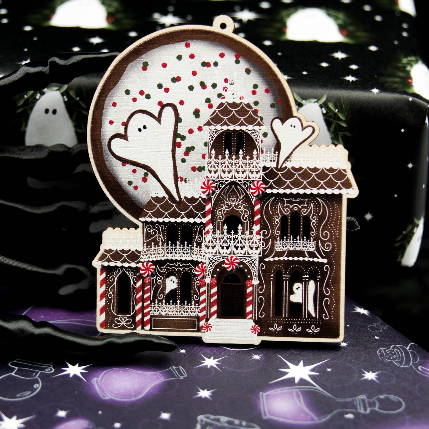 Wooden Gothic Christmas Decorations