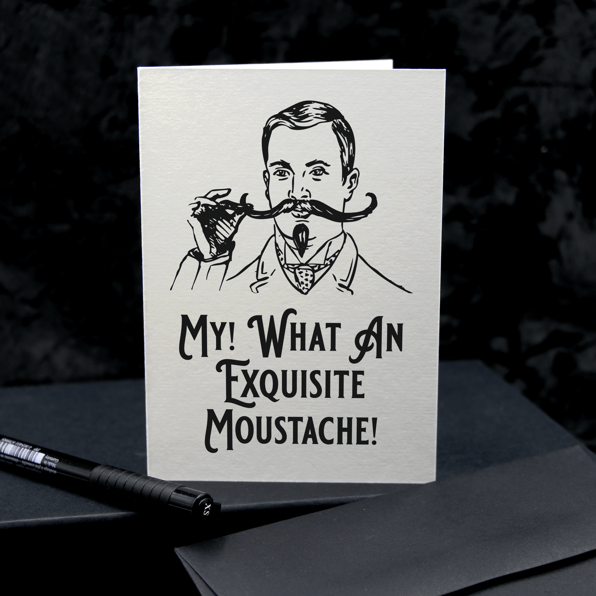 Vintage Moustache Card 