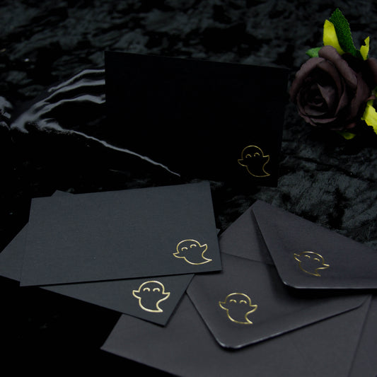 Mini Ghost Notecards & Envelopes    Gothic Stationery Set