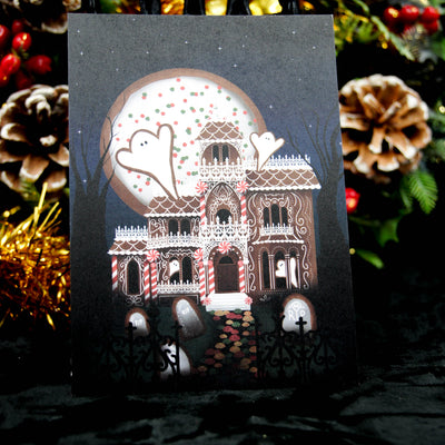 Carte postale de Noël Gingerdead | Noël gothique