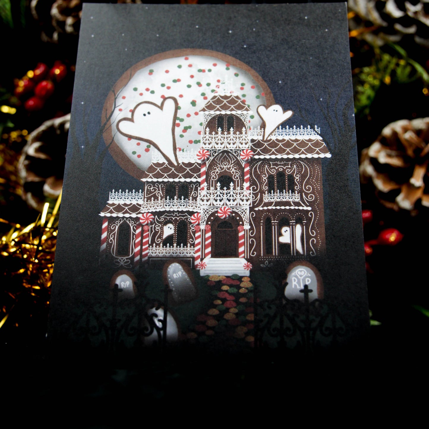 Gingerdead Christmas Postcard | Gothic Christmas
