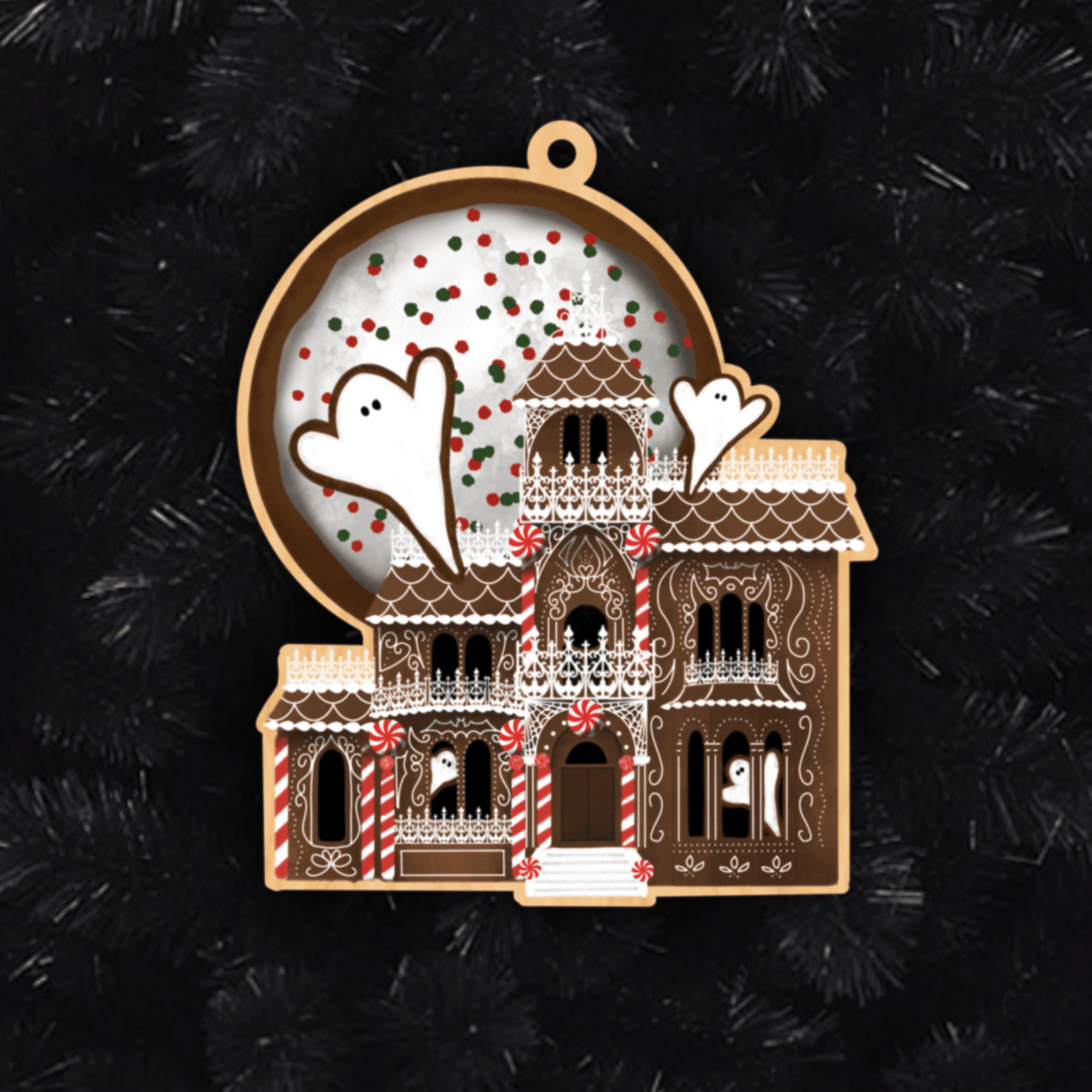 Wooden Gothic Christmas Decorations