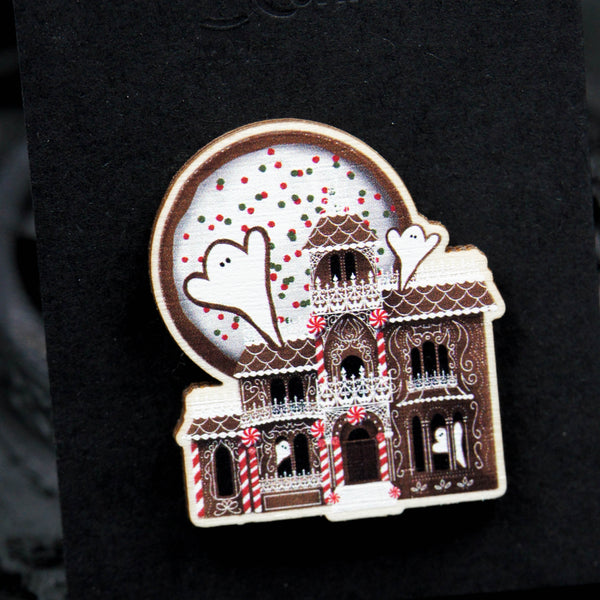 Gingerdead House Pin Badge | Gothic Christmas