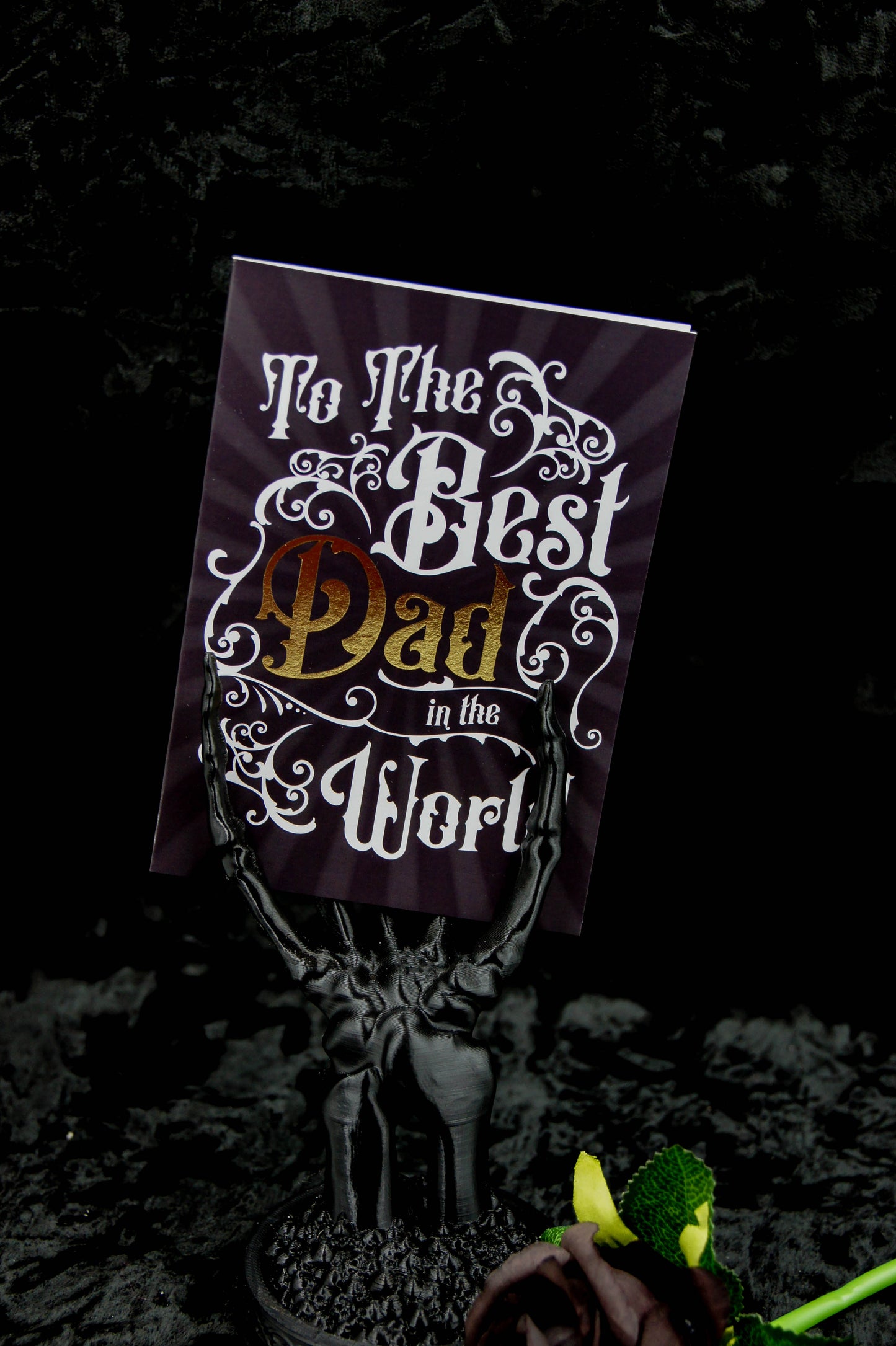 Best Dad In The World Greetings Card - Gothic Father's Day Card