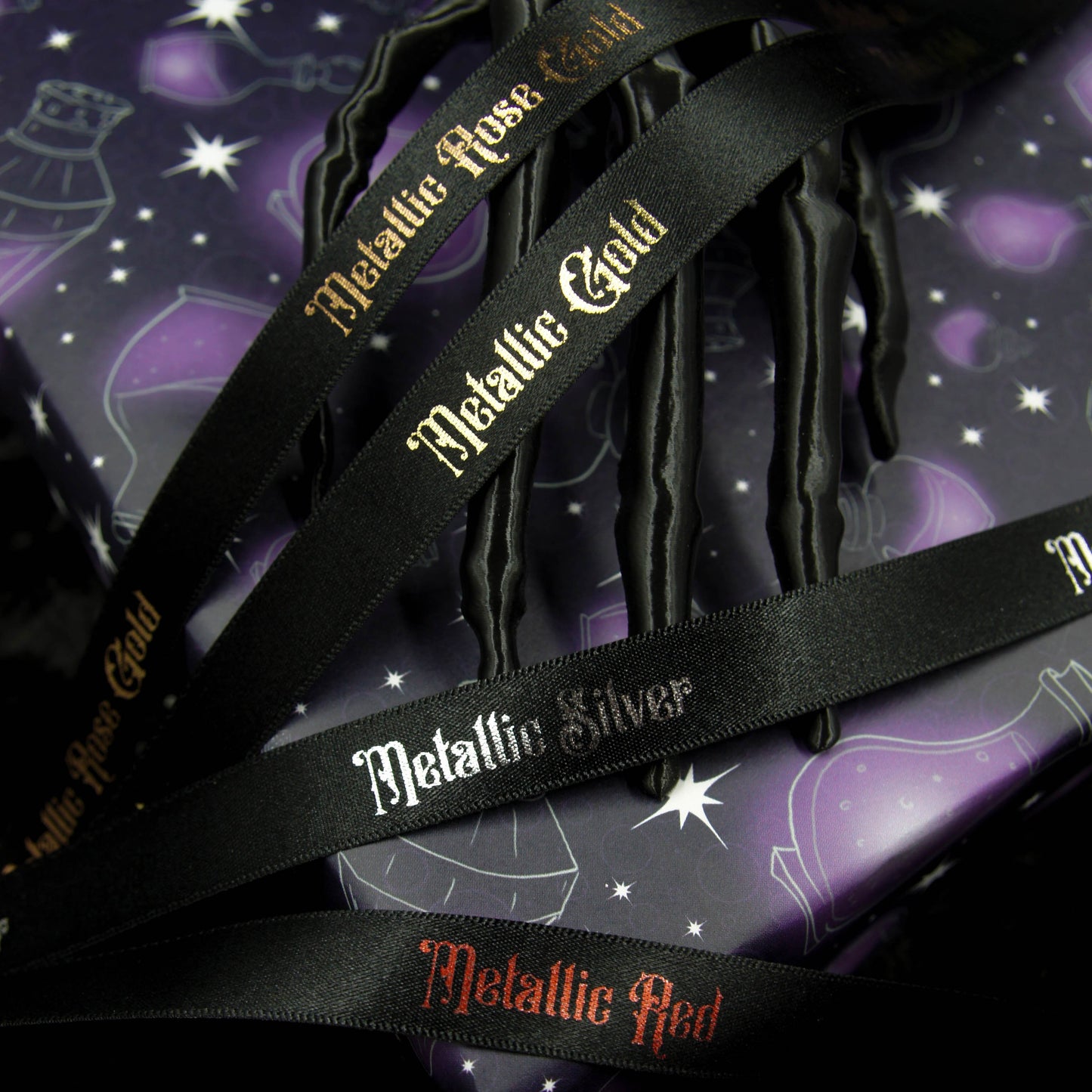 Personalised Black Business Gothic Ribbon