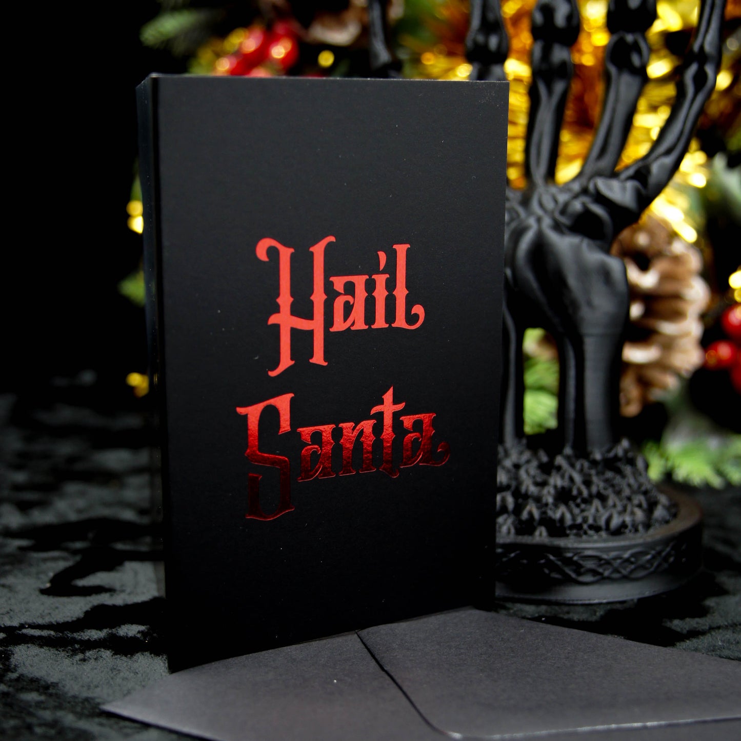 Hail Santa Mini Gothic Greetings Card | Gothic Christmas