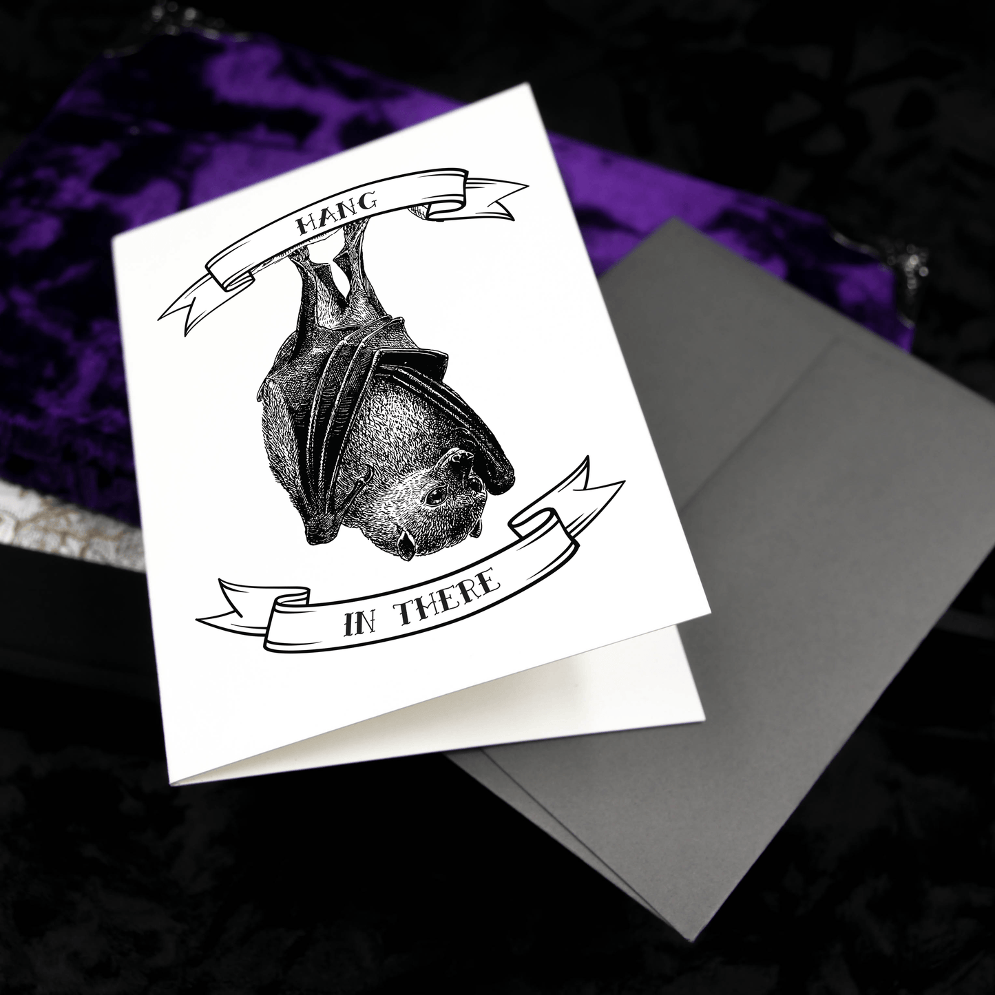 Hang In There - Bat Greetings Card