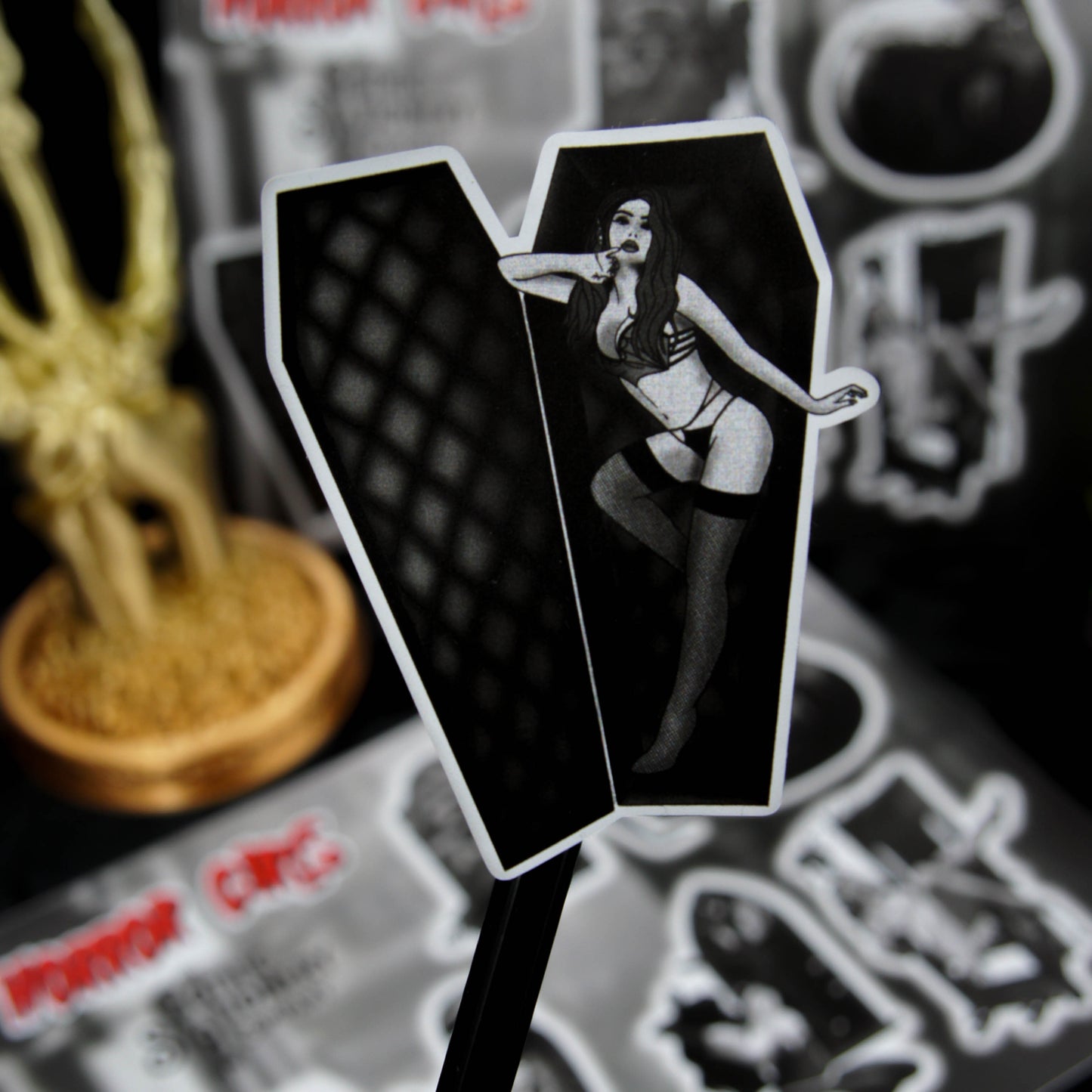 Horror Girl Matt Vinyl Sticker Sheet