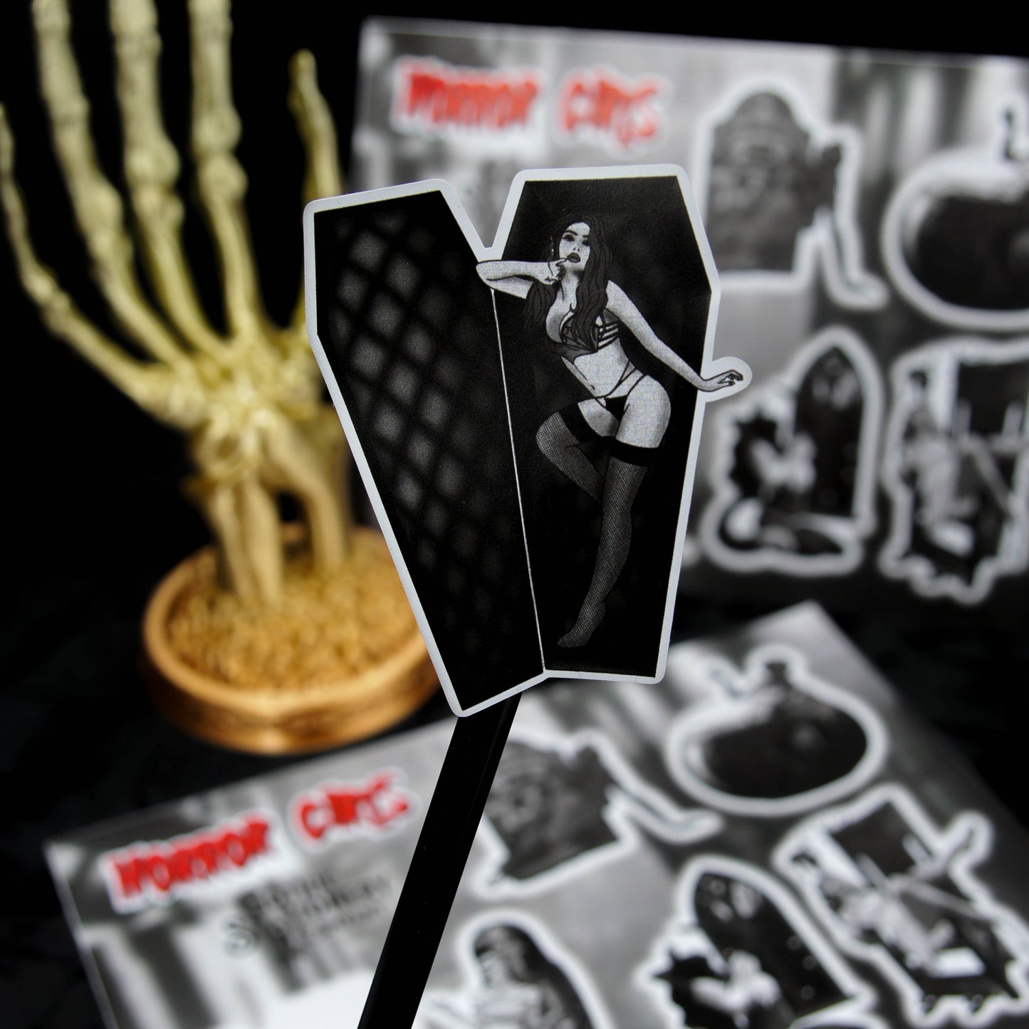 Horror Girl Matt Vinyl Sticker Sheet