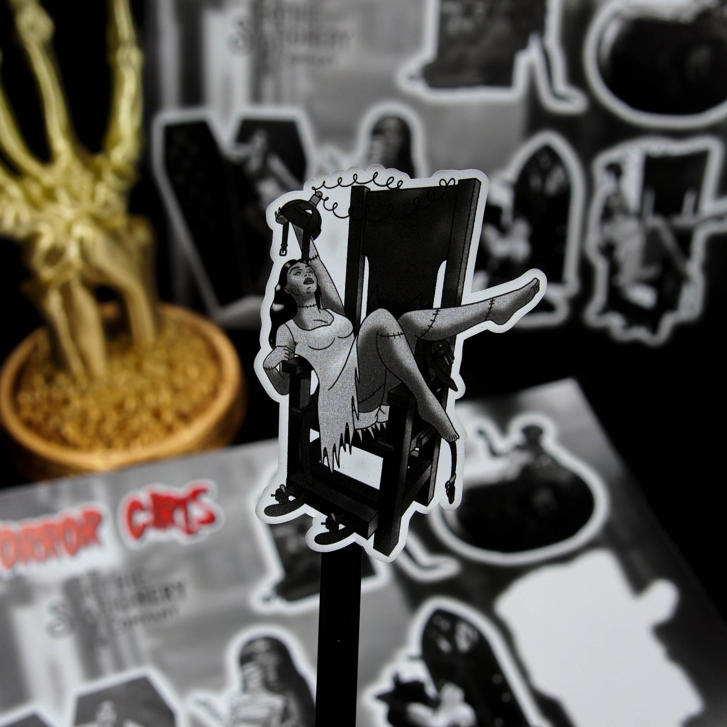 Horror Girl Matt Vinyl Sticker Sheet
