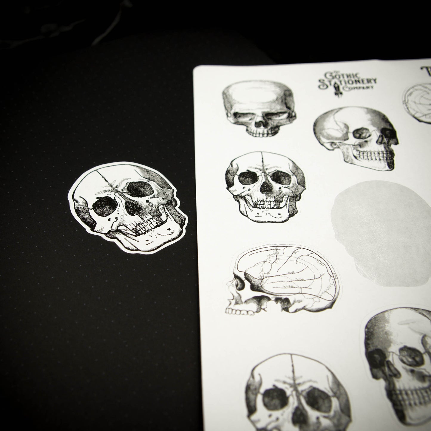 Large Skull A5 Decorative Sticker Sheet