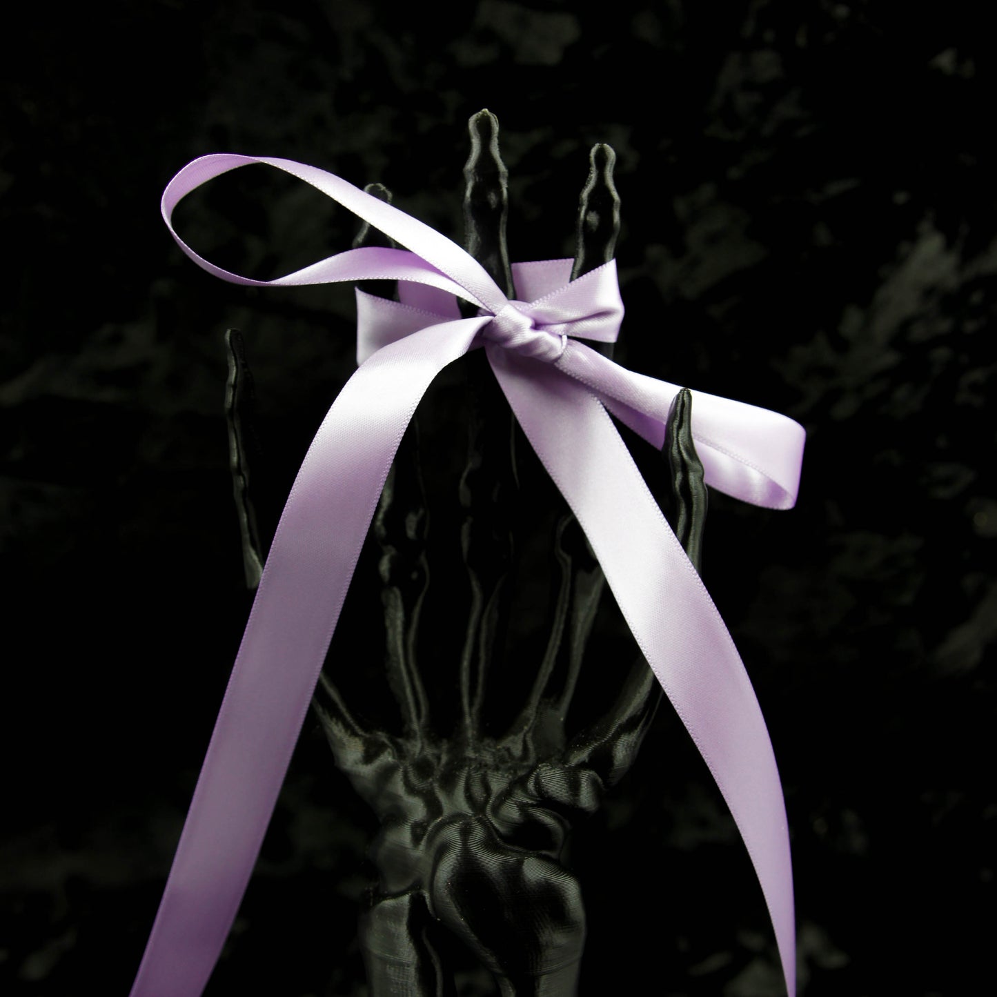 Lamenting Lavender Satin Ribbon | The Gothic Stationery Company