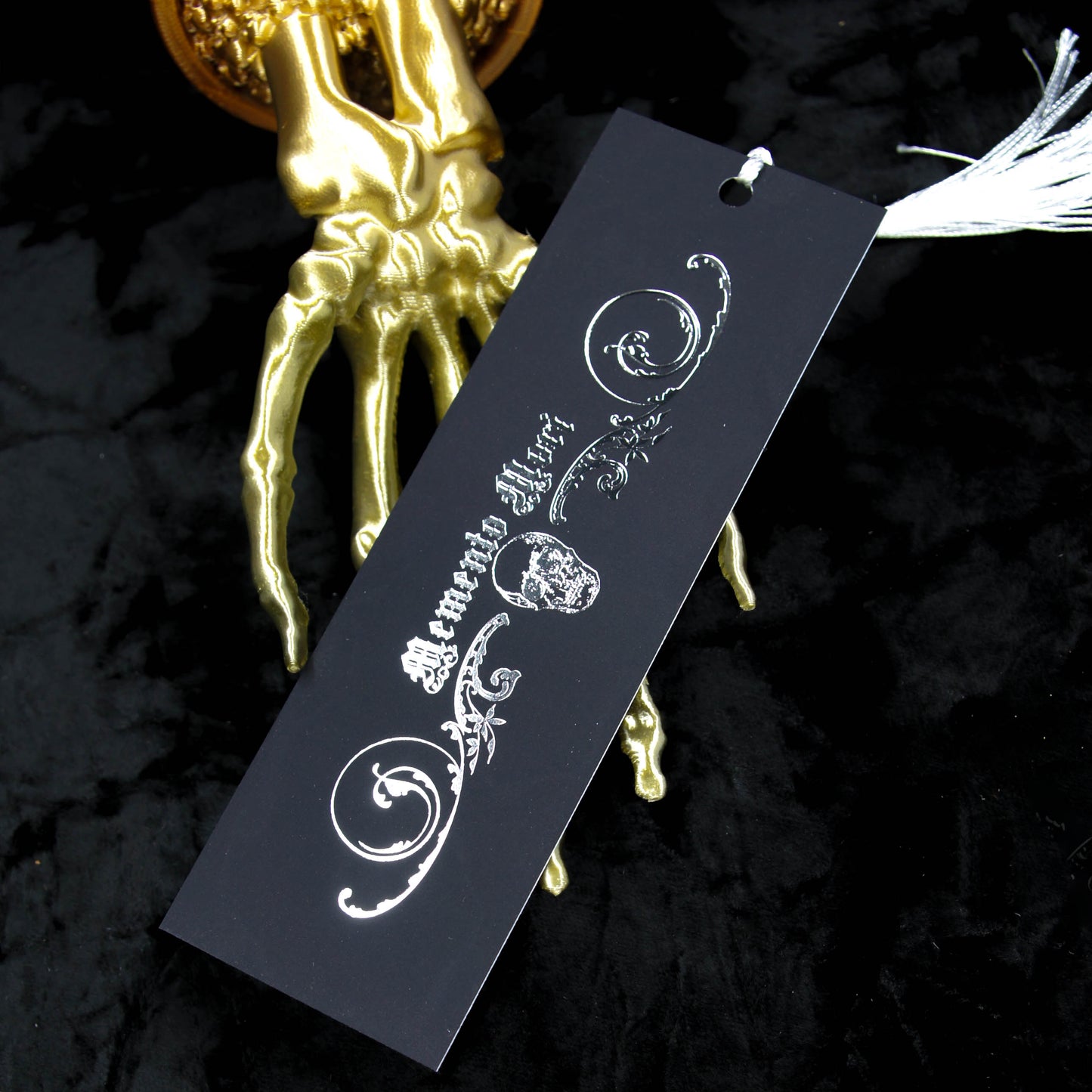 Memento Mori Foiled Gothic Bookmark